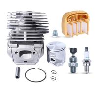 Piston et Cylindre pour Husqvarna 545 550 550XP Tronçonneuse, ADEFOL Kit Cylindre avec Filtre à Air et Bougie Allumage Soupape de Décompression Pièces de Rechange Accessoire