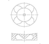 Piston MAHLE 007 PI 00163 000 pour FIAT BRAVO Van (198_) 1.6 2008-2014