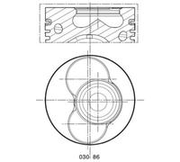 MAHLE ORIGINAL 030 86 02 Piston