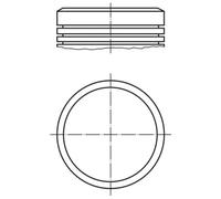 Piston MAHLE 040 02 00 9637939280 9644237680 9644237780 9659212080 9659212180 96
