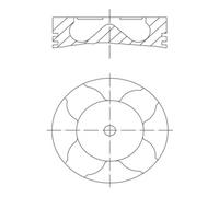 Piston MAHLE 081 PI 00103 000 pour BMW 5 (E60) 3 2002-2005