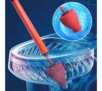 Piston pneumatique haute pression pour tuyaux de 25 à 75 mm, construction en ABS avec poignée ergonomique et tête en silicone haute résilience