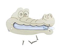 pistro Accessoire Busy Board DIY Pièces en Bois Expansion Crocodile, 5 Pièces Montessori Jouet Sensoriel
