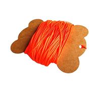 pistro Bobine de fil plat léger et durable pour plongée 2 mm 15 m/30 m/50 m - Orange fluo 50 m