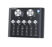 pistro Carte son externe V8, carte son portable universelle avec contrôle du volume pour le streaming en direct, 12 types d'électro acoustique