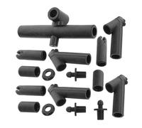 pistro Lot de 17 connecteurs droits coudés pour cerfs-volants de 7 mm de diamètre, accessoires de réparation pour cerfs-volants de sport et enfants débutants