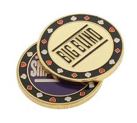 pistro Lot de 2 jetons métalliques pour jeux de casino Texas 4 cm
