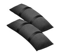 pistro Lot de 2 sacs de sable à remplir pour l'extérieur - 22,2 kg chacun - Sacs de lestage en toile noire pour meubles de terrasse, poids de base de parapluie, design arqué