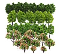 pistro Lot de 70 arbres miniatures à monter soi-même, pour train, rue, chemin de fer, paysage, accessoire de paysage, 3 à 9 cm, échelle HO Z TT