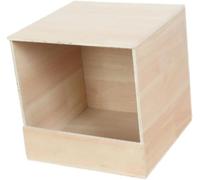 pistro Nichoir en bois pour perruches, mangeoire à oiseaux, mangeoire en bois pour pinsons, canaris, perruches, oiseaux de taille moyenne et petite, pour l'élevage et le logement d'oiseaux (taille S)