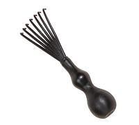 pistro Outil de nettoyage de brosse à cheveux, brosse à cheveux, brosse à cheveux en fil métallique long manche, peigne polyvalent nettoyant peigne épilateur, noir