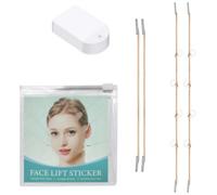 pistro Ruban adhésif invisible avec bandes réglables - Adhésif transparent ultra fin pour un lifting instantané du visage et du cou, ruban V-Line anti-plis pour femme (8 bandes 40 rubans)