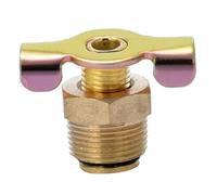 pistro Vanne de vidange en laiton NPT 3/8" pour compresseur d'air, robinet de vidange d'eau, 30 x 24 mm, couleur or