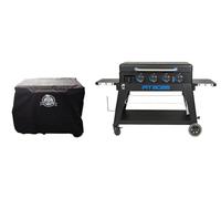 Pit Boss 60775 Ultimate Plancha Kit de 4 brûleurs comprenant barbecue, couvercle et accessoires de barbecue, kit de démarrage idéal