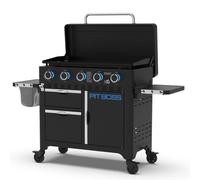PIT BOSS - Plancha à Gaz 5 Brûleurs 14.65KW Plaque Ceramique 90 x 46 cm Chariot + Housse