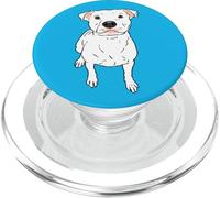 Pit Bull Blanc, Pittie Blanche, Pitbull Lover, Chien de Race Bully PopSockets PopGrip pour MagSafe