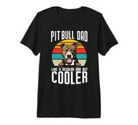Pit Bull Dad Like A Regular Dad But Cooler Dog Lovers T-Shirt Haut de Gamme