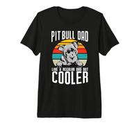 Pit Bull Dad Like A Regular Dad But Cooler Dog Lovers T-Shirt Haut de Gamme