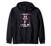 Pit Bull Dog Patriotic American 4th of July Dogs Lovers Sweat à Capuche