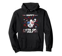 Pit Bull Dog Patriotic American 4th of July Dogs Lovers Sweat à Capuche