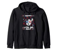 Pit Bull Dog Patriotic American 4th of July Dogs Lovers Sweat à Capuche
