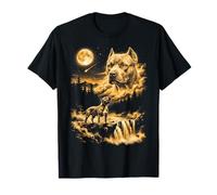 Pit Bull Howling to The Moon American Pit Bull Terrier T-Shirt
