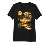 Pit Bull Howling to The Moon American Pit Bull Terrier T-Shirt Haut de Gamme