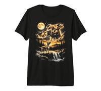 Pit Bull Howling to The Moon American Pit Bull Terrier T-Shirt Haut de Gamme
