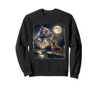 Pit Bull Howling to The Moon Vintage années 90 Sweatshirt