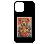 Pit Bull Mangeant Ramen Kawaii Anime Dog Lover Coque pour iPhone 12 Mini