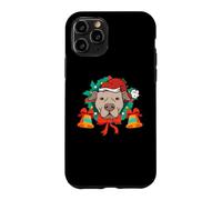 Pit Bull Père Noël lumières Sapin de Noël garçon Chien dogmes Coque pour iPhone 11 Pro