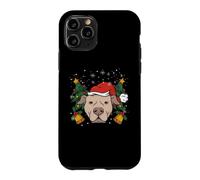 Pit Bull Père Noël lumières Sapin de Noël garçon Chien dogmes Coque pour iPhone 11 Pro