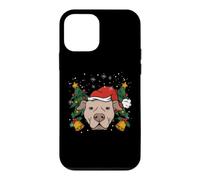 Pit Bull Père Noël lumières Sapin de Noël garçon Chien dogmes Coque pour iPhone 12 Mini