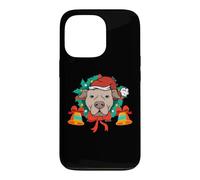 Pit Bull Père Noël lumières Sapin de Noël garçon Chien dogmes Coque pour iPhone 13 Pro
