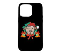 Pit Bull Père Noël lumières Sapin de Noël garçon Chien dogmes Coque pour iPhone 15 Pro Max