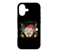 Pit Bull Père Noël lumières Sapin de Noël garçon Chien dogmes Coque pour iPhone 17
