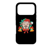 Pit Bull Père Noël lumières Sapin de Noël garçon Chien dogmes Coque pour iPhone 17 Pro