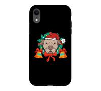 Pit Bull Père Noël lumières Sapin de Noël garçon Chien dogmes Coque pour iPhone XR