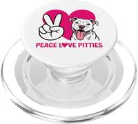 Pit Bull Pittie Rescue Dog Lover Peace Love Pitbull Advocate PopSockets PopGrip pour MagSafe