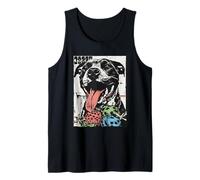 Pit Bull Punk Dog Pop Art Abstrait Artistique pour propriétaires d'animaux Débardeur