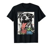 Pit Bull Punk Dog Pop Art Abstrait Artistique pour propriétaires d'animaux T-Shirt