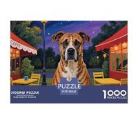 Pit Bull Terrier Puzzle 1000 Pièces DIY Divertissement Puzzles Classiques Chien Mignon Puzzle De Qualité Supérieure Enfants Dès 14 Ans38x26cm/1000pcs
