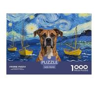 Pit Bull Terrier Puzzle 1000 Pièces DIY Divertissement Puzzles Classiques Chien Mignon Puzzle De Qualité Supérieure Enfants Dès 14 Ans70x50cm/1000pcs