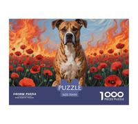 Pit Bull Terrier Puzzle De 1000 Pièces pour Adultes DIY Divertissement Puzzles Classiques Chien Mignon Puzzle Difficile Impossible pour Adultes pour Enfants À Partir De 14 Ans70x50cm/1000pcs