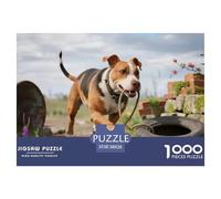Pit Bull Terrier1000 Pièces PuzzleChien Contes Magiques, Adultes/Enfants, Illustration Originale, Décoration, Cadeau 38x26cm/1000pcs