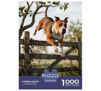 Pit Bull TerrierPuzzle 1000 Pièces Chien Style Pin-up Coloré, Puzzle Qualité Supérieure, Illustration Originale, Détente 70x50cm/1000pcs