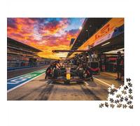 Pit Stop 1000 Pièces Puzzle Papier Recy ormulaRacing Puzzles Adultes Difficulté Impossiblelt Challenging Relieve Senile Dementia Fun 38x26cm/1000 pièces