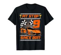 Pit Stop 9th Birthday Boys 9 Year Old Kids Since 2017 T-Shirt
