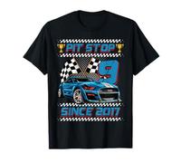 Pit Stop 9th Birthday Boys 9 Year Old Kids Since 2017 T-Shirt