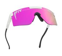 Pit Viper The Original 2.0 Lunettes de soleil (blanc avec lentille rose polarisée HDPV, normal)
